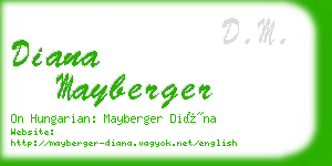 diana mayberger business card